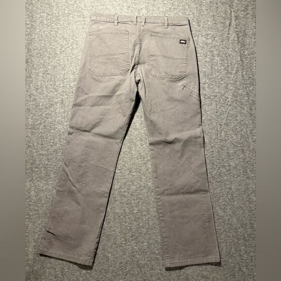 Dickies Flex Duck Dungaree Work Pants mens 36x32 gray stretch Straight P372390 - Picture 3 of 9